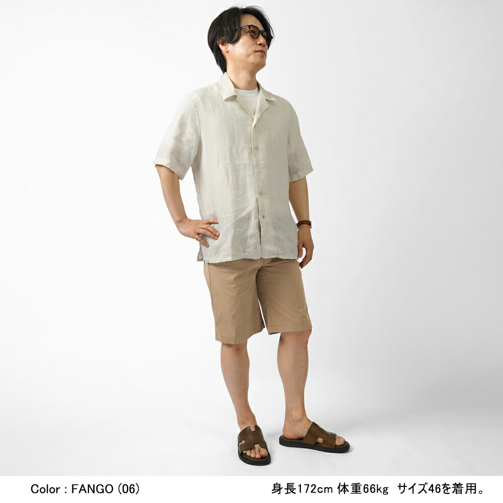 バルバッティ BARBATI ハーフパンツ B-DANIEL 125681 ワンプリーツ ストレッチ 25春夏 メンズ ショーツ ショートパンツ 短パン イタリア ブランド 春 夏 膝上 綿 コットン ナイロン スリム グリーン オフホワイト ベージュ ネイビー