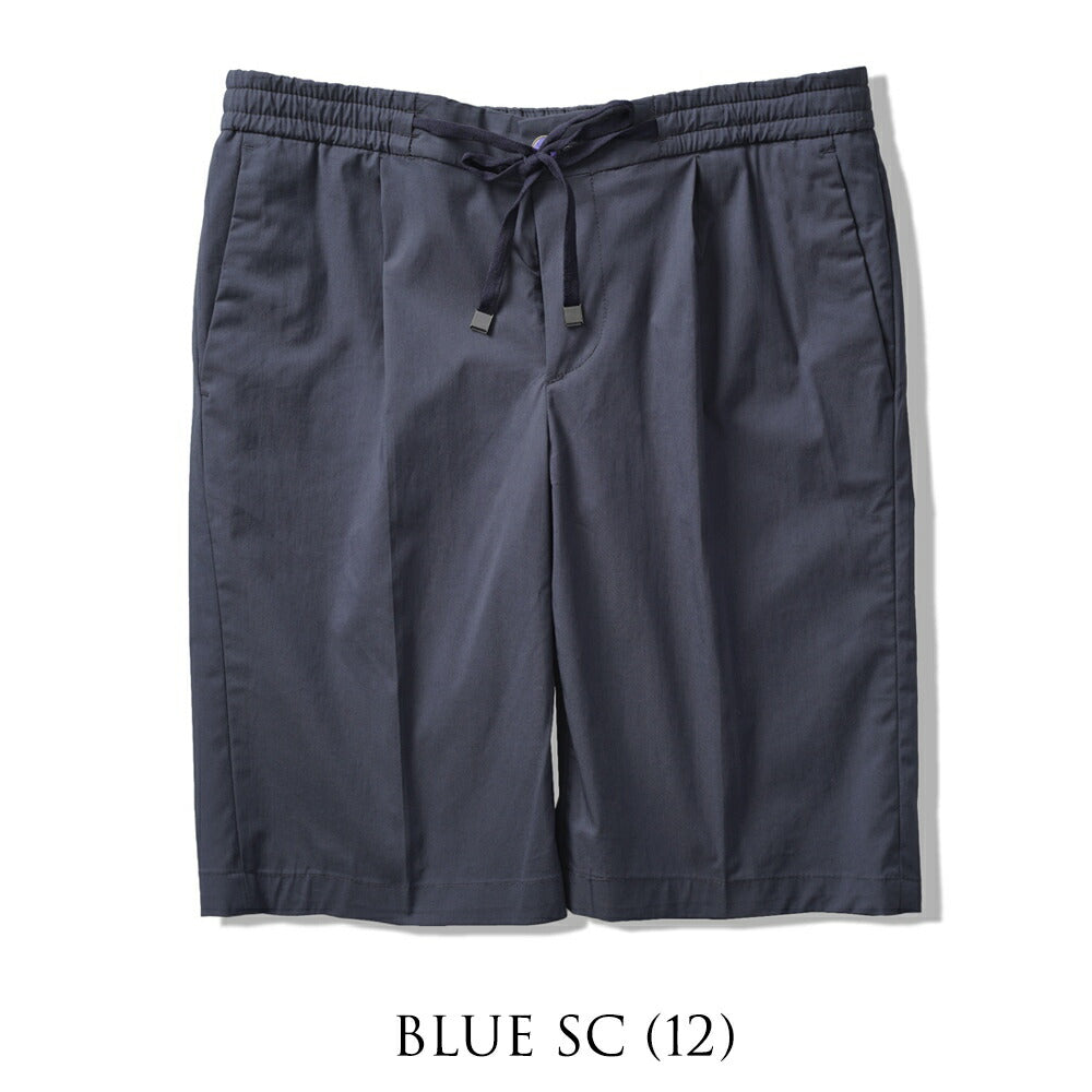 バルバッティ BARBATI ハーフパンツ B-DANIEL 125681 ワンプリーツ ストレッチ 25春夏 メンズ ショーツ ショートパンツ 短パン イタリア ブランド 春 夏 膝上 綿 コットン ナイロン スリム グリーン オフホワイト ベージュ ネイビー