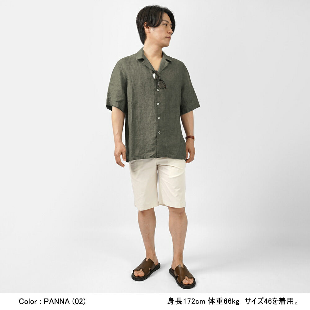 バルバッティ BARBATI ハーフパンツ B-DANIEL 125681 ワンプリーツ ストレッチ 25春夏 メンズ ショーツ ショートパンツ 短パン イタリア ブランド 春 夏 膝上 綿 コットン ナイロン スリム グリーン オフホワイト ベージュ ネイビー