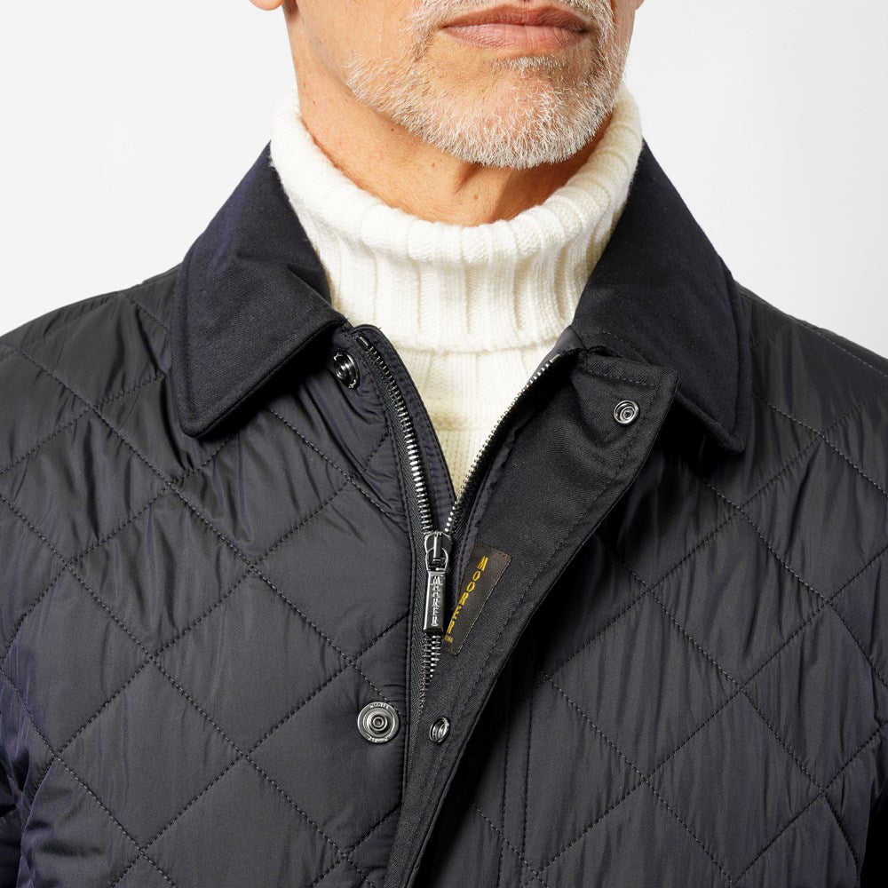 ムーレー MOORER  DARDANO-S3C ダルダーノ キルティングジャケット ネイビー 中綿 メンズ キルティング ジャケット メンズジャケット  メンズアウター シンプル ブランド イタリア