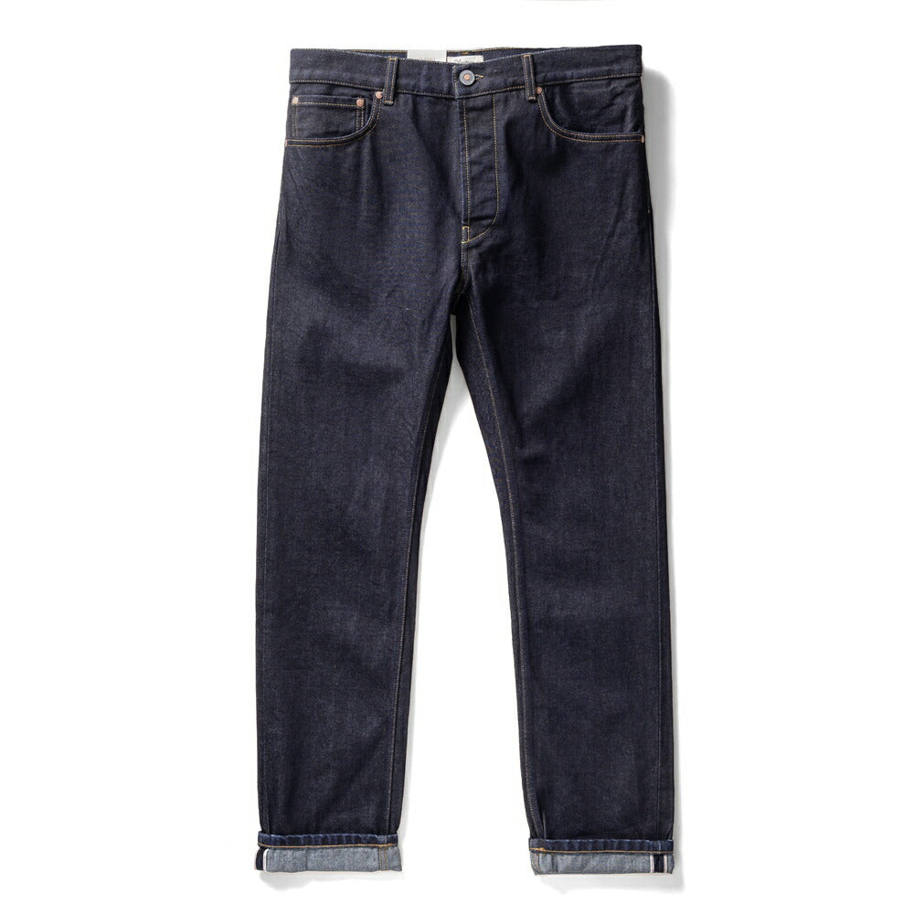 テラジェノバ TELA GENOVA デニム 5ポケット レギュラーフィット DAV05 BLUE AO DAVIDE REGULAR FIT コットン ヴィンテージ ビンテージ ストレート セルビッジ 25春夏 メンズ デニムパンツ イタリアンデニム カジュアル ワンウォッシュ インディゴブルー ネイビー ブルー