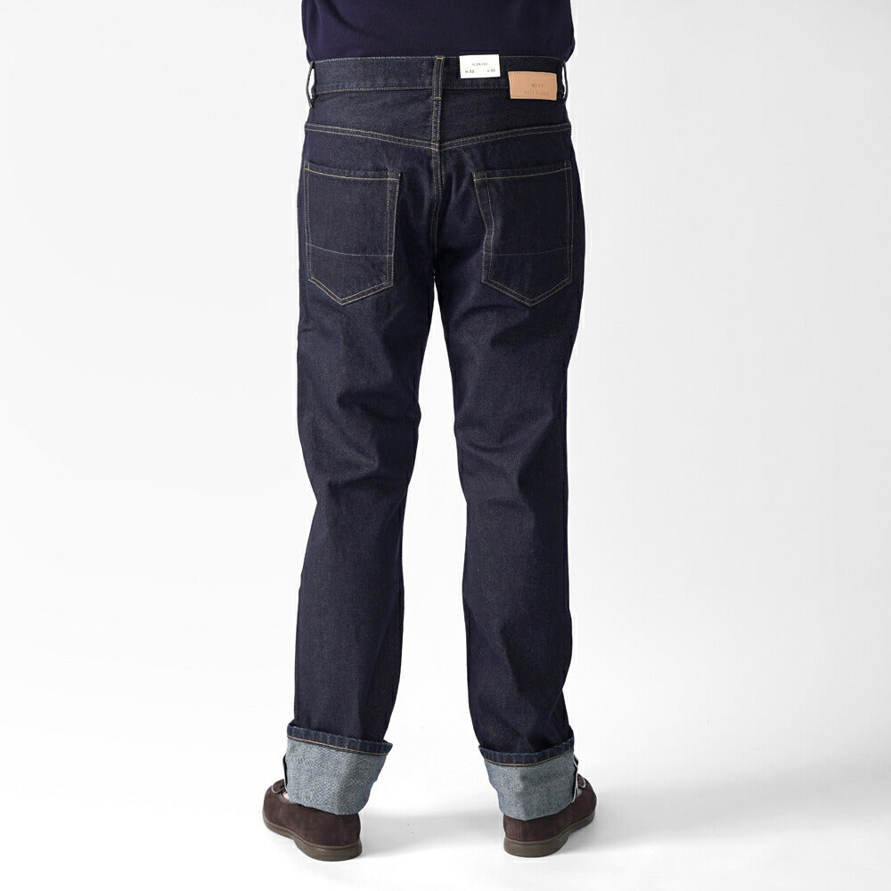 テラジェノバ TELA GENOVA デニム 5ポケット レギュラーフィット DAV05 BLUE AO DAVIDE REGULAR FIT コットン ヴィンテージ ビンテージ ストレート セルビッジ 25春夏 メンズ デニムパンツ イタリアンデニム カジュアル ワンウォッシュ インディゴブルー ネイビー ブルー