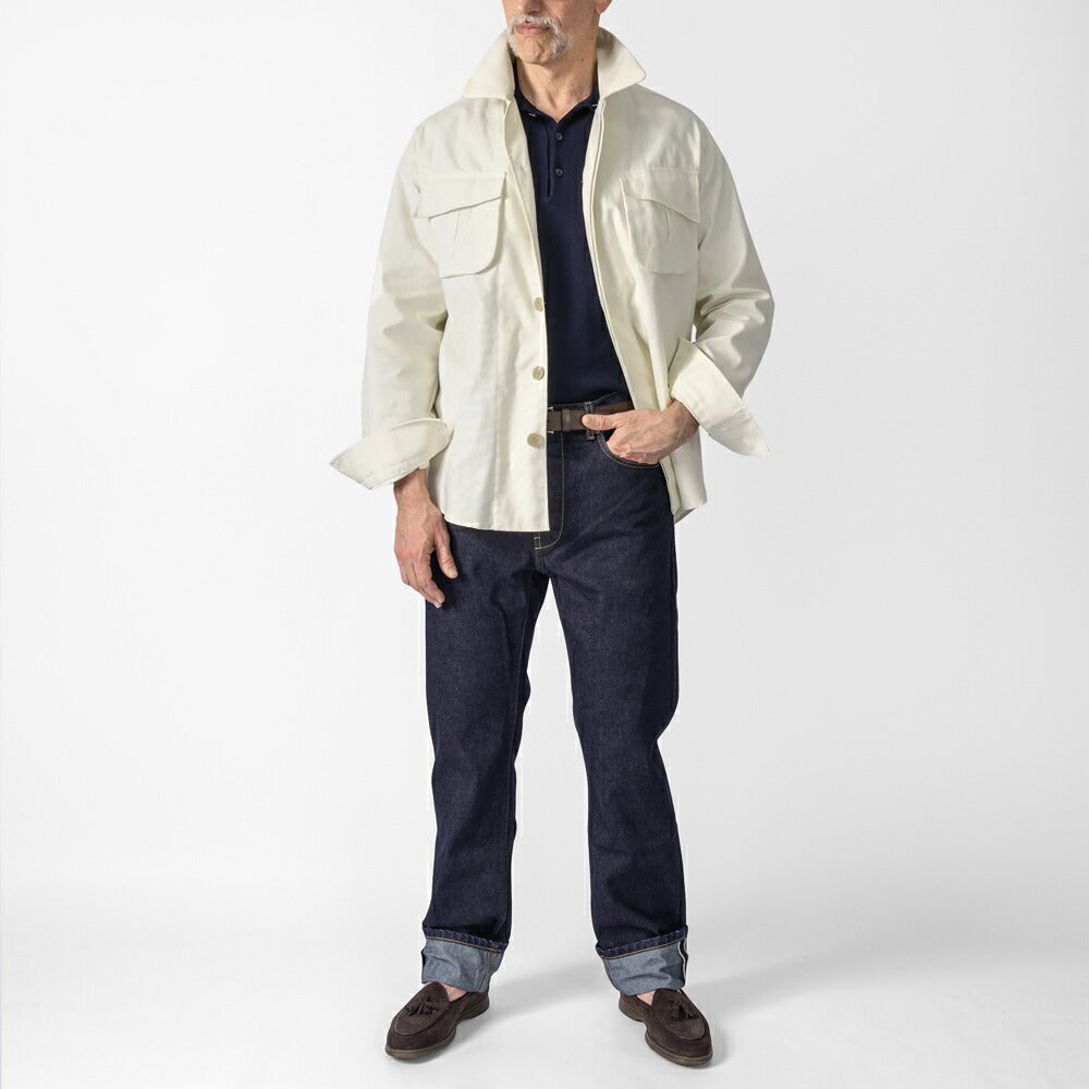 テラジェノバ TELA GENOVA デニム 5ポケット レギュラーフィット DAV05 BLUE AO DAVIDE REGULAR FIT コットン ヴィンテージ ビンテージ ストレート セルビッジ 25春夏 メンズ デニムパンツ イタリアンデニム カジュアル ワンウォッシュ インディゴブルー ネイビー ブルー