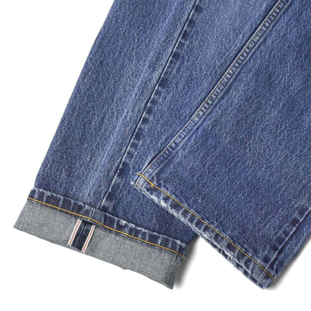 テラジェノバ TELA GENOVA デニム 5ポケット レギュラーフィット DAV05 BLUE NJ DAVIDE REGULAR FIT コットン ヴィンテージ ビンテージ ストレート セルビッジ 25春夏 メンズ デニムパンツ イタリアンデニム カジュアル ストーンウォッシュ ブルー