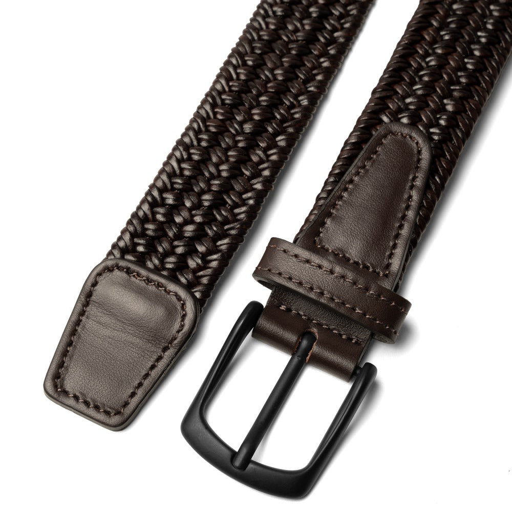 D'AMICO ダミーコ メッシュベルト Andrea D'AMICO アンドレアダミコ レザー ACU2898 ストレッチ レザーベルト ベルト メンズ 伸びるベルト 革ベルト 本革ベルト ブランドベルト ファッションブランド メンズベルト 編み込みベルト 大人 ブラック ブラウン