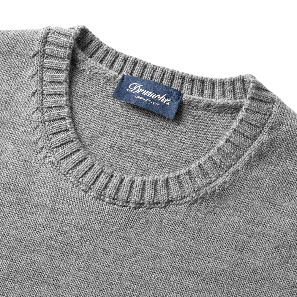 ドルモア DRUMOHR ニット クルーネック ミドルゲージ M103 ニットセーター メンズニット ミドルゲージニット メンズニットセーター 丸首セーター 丸首 メンズ セーター Uネック ウール100% 上質 イタリア 男性 紳士 ブラック ネイビー オフホワイト グレー エクリュ ワイン