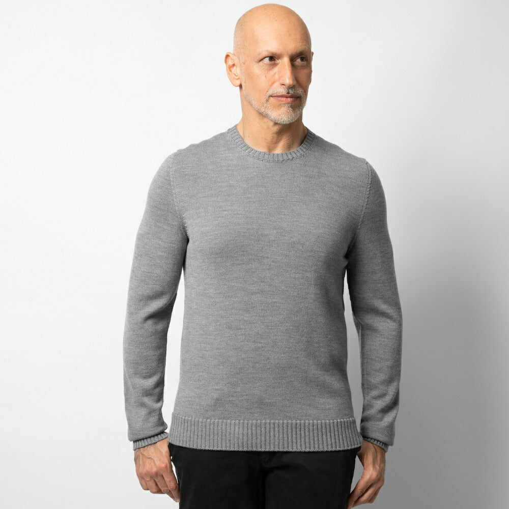 ドルモア DRUMOHR ニット クルーネック ミドルゲージ M103 ニットセーター メンズニット ミドルゲージニット メンズニットセーター 丸首セーター 丸首 メンズ セーター Uネック ウール100% 上質 イタリア 男性 紳士 ブラック ネイビー オフホワイト グレー エクリュ ワイン