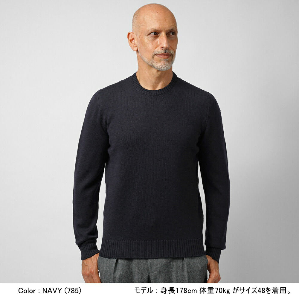 ドルモア DRUMOHR ニット クルーネック ミドルゲージ M103 ニットセーター メンズニット ミドルゲージニット メンズニットセーター 丸首セーター 丸首 メンズ セーター Uネック ウール100% 上質 イタリア 男性 紳士 ブラック ネイビー オフホワイト グレー エクリュ ワイン