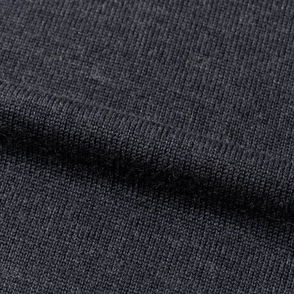 ドルモア DRUMOHR ニットフーディ ミドルゲージ M220 ブラック ネイビー ブラウン イエローオレンジ ダークグレー 秋冬 メンズ セーター パーカー フード