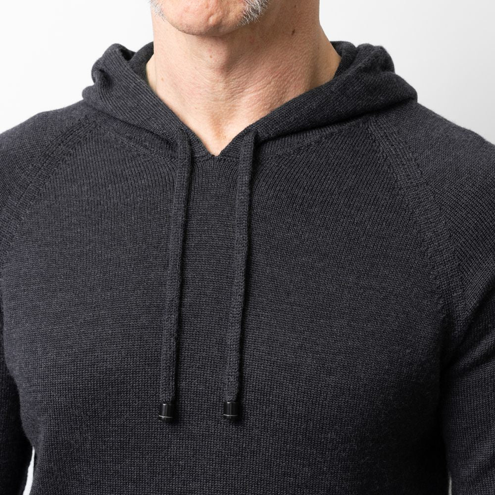 ドルモア DRUMOHR ニットフーディ ミドルゲージ M220 ブラック ネイビー ブラウン イエローオレンジ ダークグレー 秋冬 メンズ セーター パーカー フード