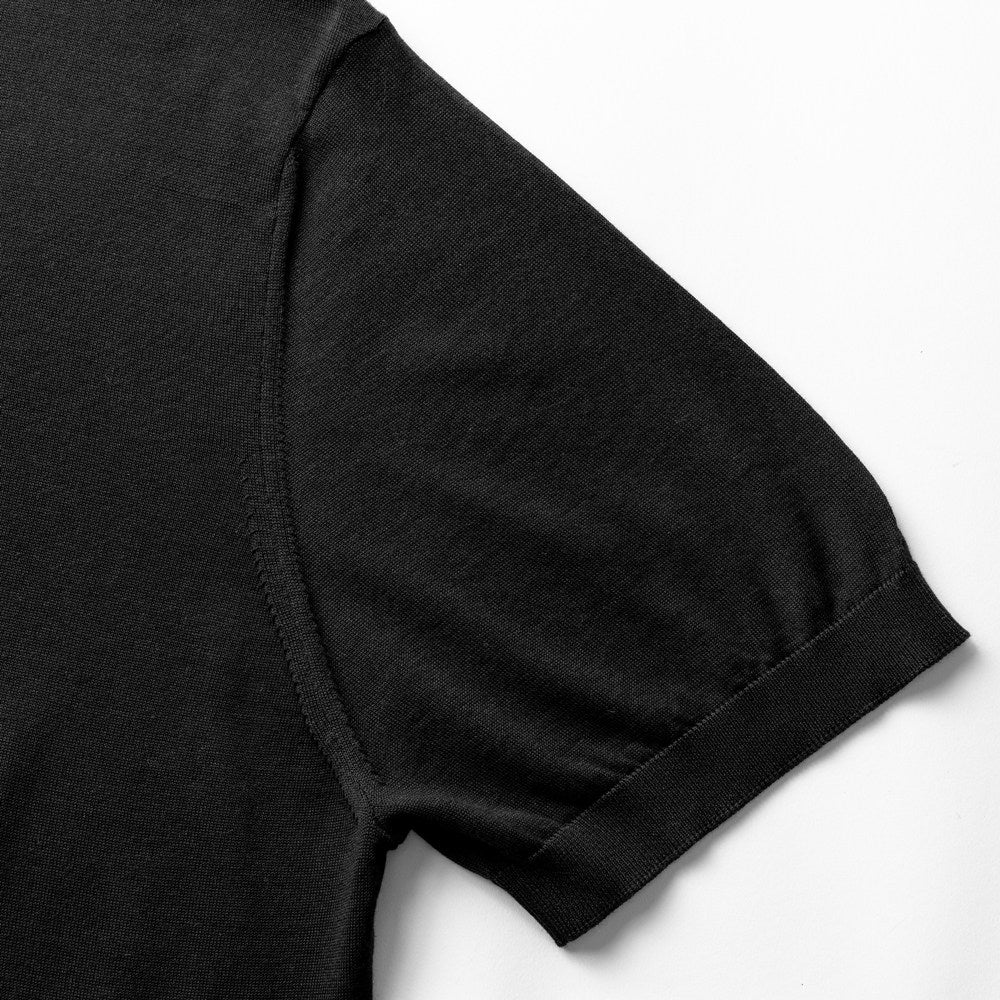 ドルモア DRUMOHR ニットTシャツ モックネック D0GN124 半袖 ハイゲージ コットン ブラック ネイビー ホワイト 24春夏 メンズ カットソー サマーニット コットン コットンニット ニット Tシャツ メンズ 半袖ニット