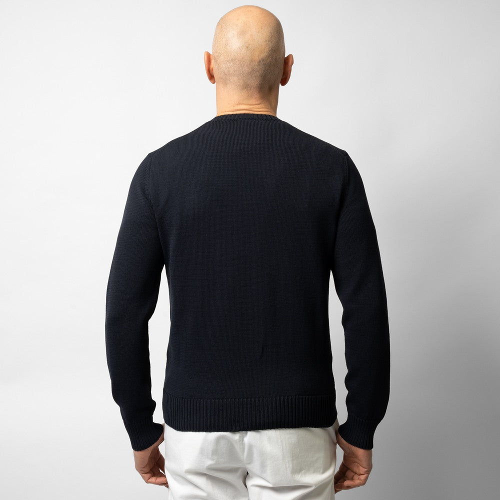 ドルモア DRUMOHR ニット クルーネック ミドルゲージ D8Z103 ブラック ネイビー オフホワイト 24春夏 メンズ セーター コットン