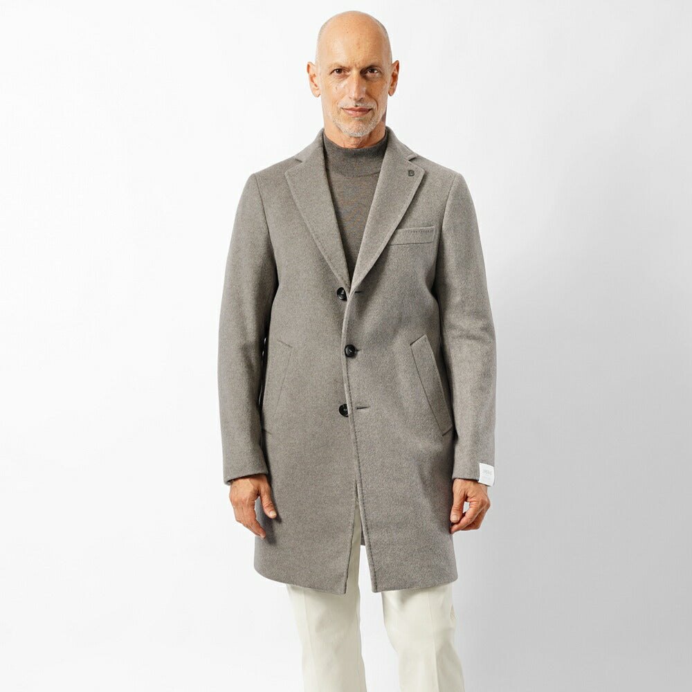 ブレラス BRERAS カシミア チェスターコート シングル DUBLINO-C909 25AW 25秋冬 テーラード コート カシミヤ メンズ ビジネス ブランド アンフィニッシュ センターベンツ 高級 クラシコ イタリア