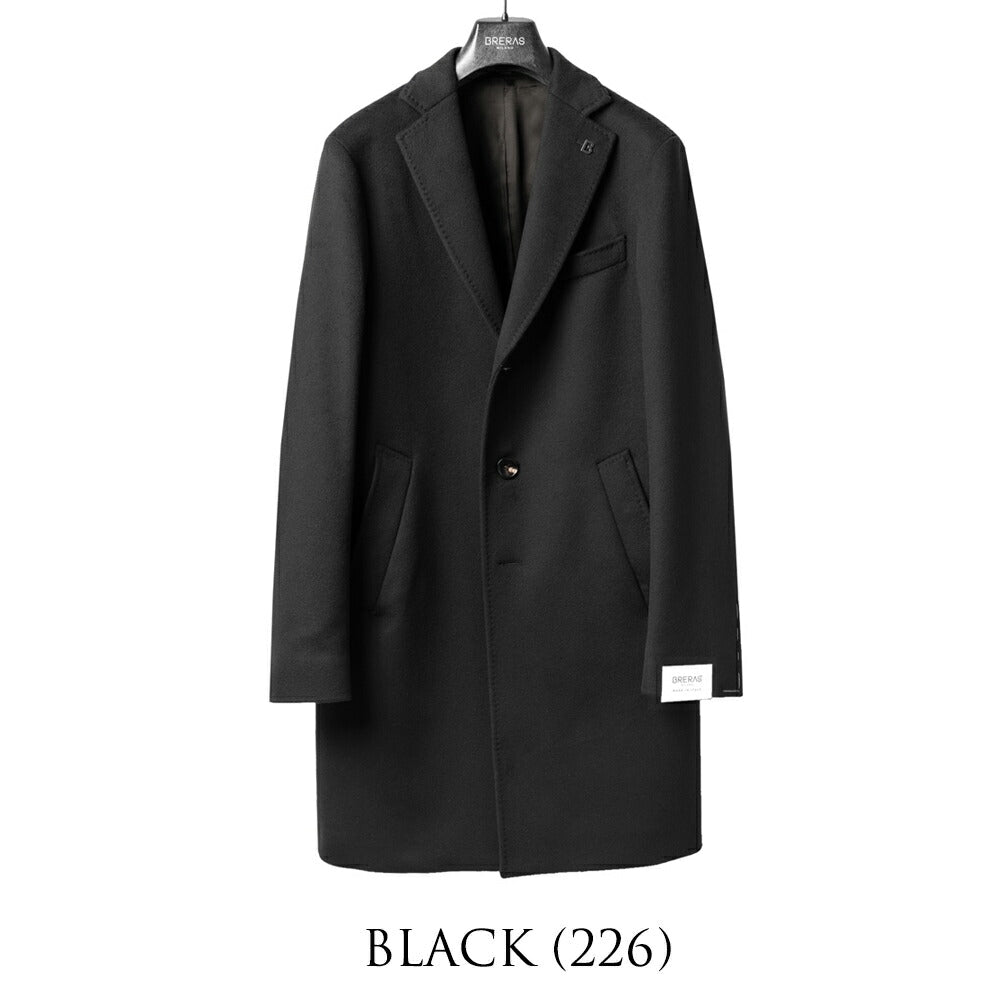 ブレラス BRERAS カシミア チェスターコート シングル DUBLINO-C909 25AW 25秋冬 テーラード コート カシミヤ メンズ ビジネス ブランド アンフィニッシュ センターベンツ 高級 クラシコ イタリア