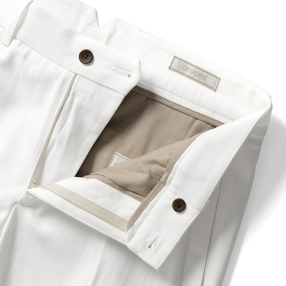 デヴォレ インチピット DEVORE incipit チノ 製品染め DVR4C-G1046 リヨセル コットン グレー ベージュ ホワイト 25春夏 メンズ ストレッチ テーパード チノパンツ チノ イタリア