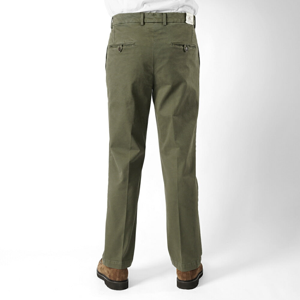 デヴォレ インチピット DEVORE incipit チノ セミワイド DVR5-G034 パンツ コットン ギャバジン カーキ ベージュ ブラック オフホワイト 25秋冬 メンズ ストレッチ テーパード チノパンツ チノ イタリア