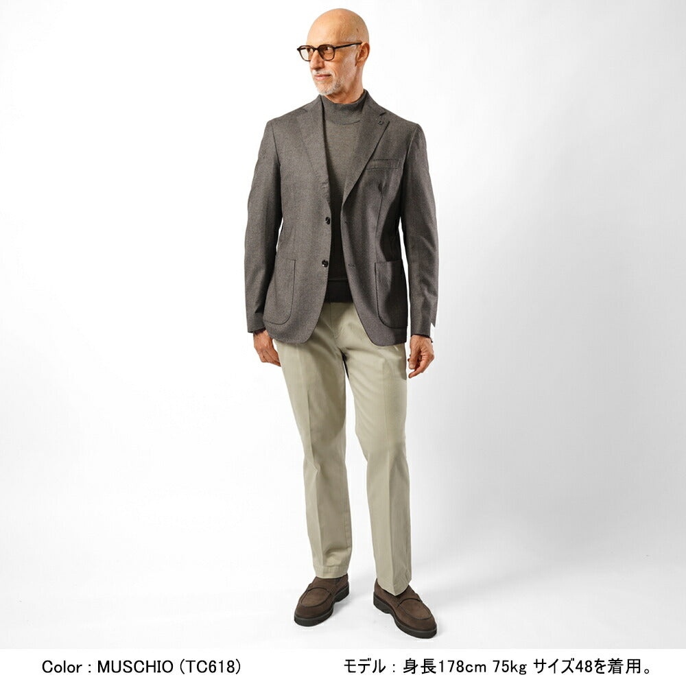 デヴォレ インチピット DEVORE incipit チノ セミワイド DVR5-G034 パンツ コットン ギャバジン カーキ ベージュ ブラック オフホワイト 25秋冬 メンズ ストレッチ テーパード チノパンツ チノ イタリア