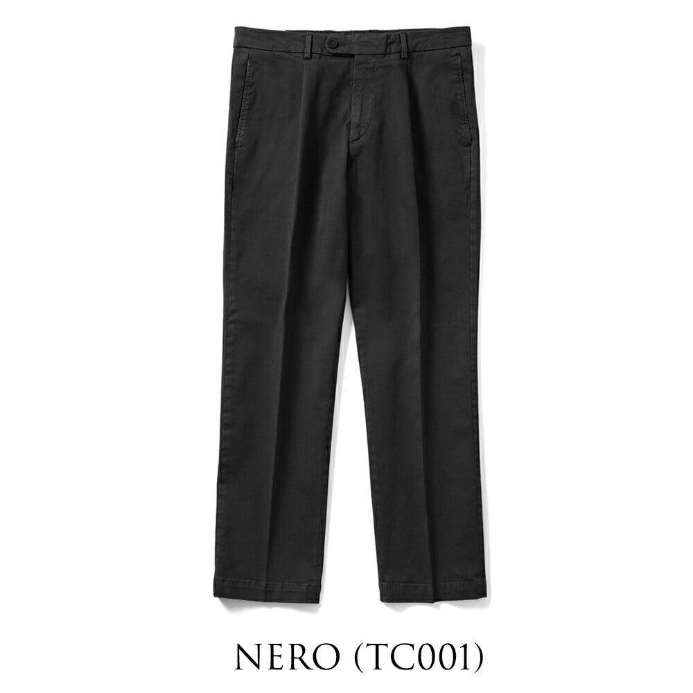 デヴォレ インチピット DEVORE incipit チノ セミワイド DVR5-G034 パンツ コットン ギャバジン カーキ ベージュ ブラック オフホワイト 25秋冬 メンズ ストレッチ テーパード チノパンツ チノ イタリア