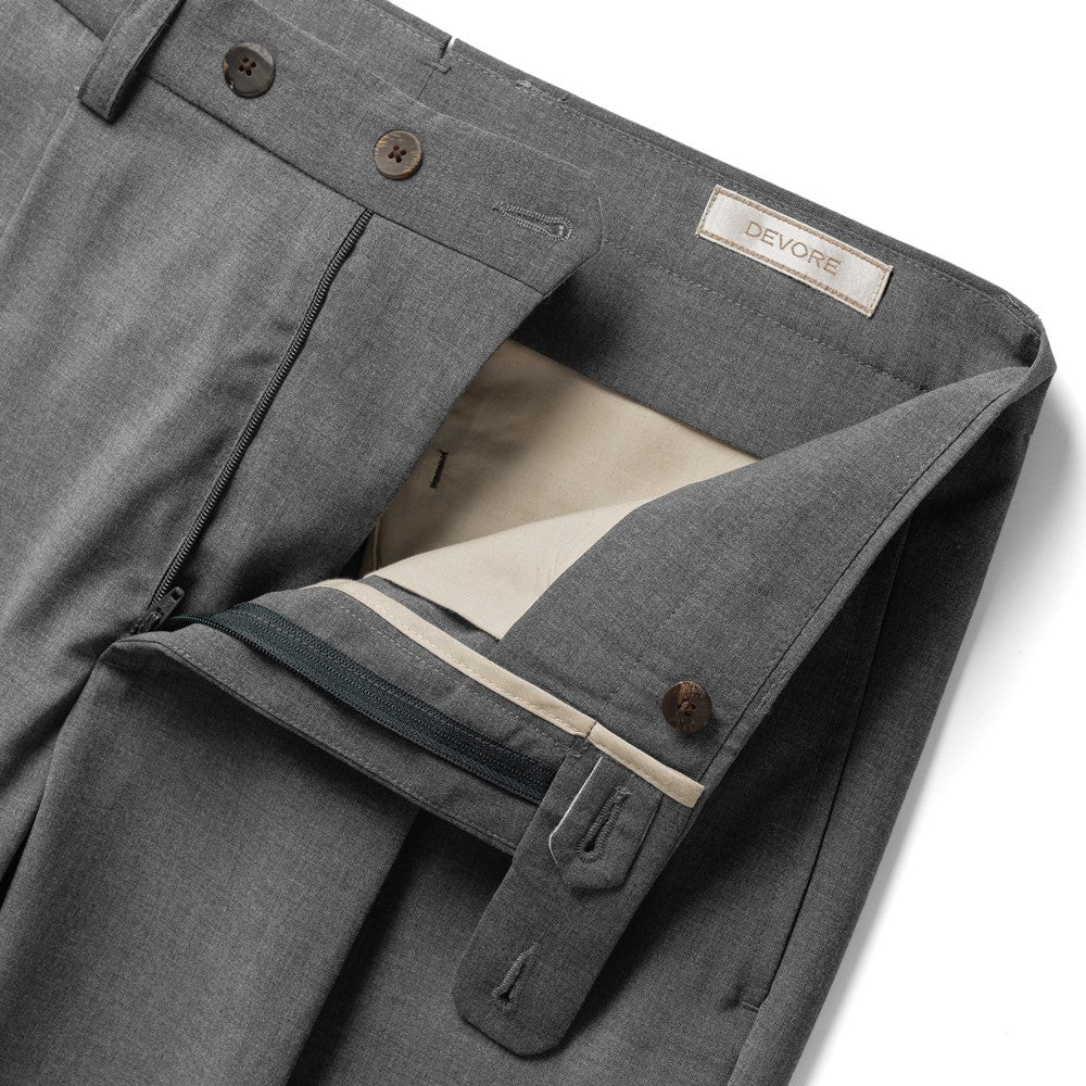 デヴォレ インチピット DEVORE incipit スラックス DVR5C-W2007 ウール ポリエステル グレー ライトブラウン 25春夏 メンズ ストレッチ テーパード チノパンツ チノ イタリア