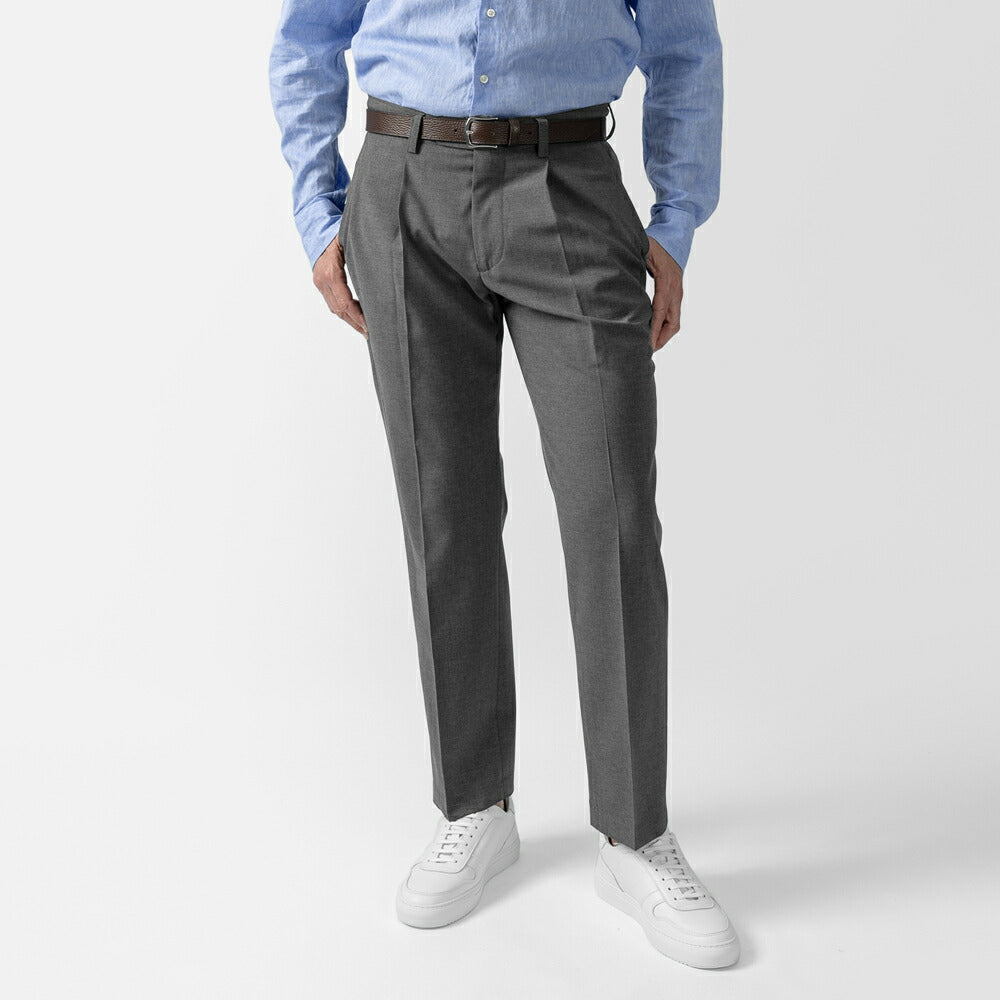 デヴォレ インチピット DEVORE incipit スラックス DVR5C-W2007 ウール ポリエステル グレー ライトブラウン 25春夏 メンズ ストレッチ テーパード チノパンツ チノ イタリア