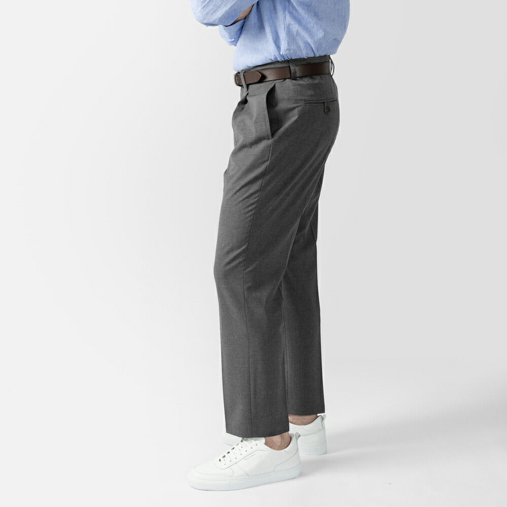 デヴォレ インチピット DEVORE incipit スラックス DVR5C-W2007 ウール ポリエステル グレー ライトブラウン 25春夏 メンズ ストレッチ テーパード チノパンツ チノ イタリア