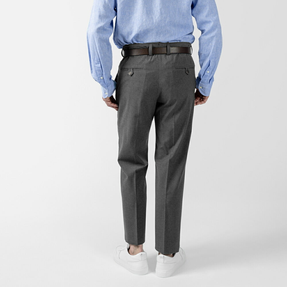 デヴォレ インチピット DEVORE incipit スラックス DVR5C-W2007 ウール ポリエステル グレー ライトブラウン 25春夏 メンズ ストレッチ テーパード チノパンツ チノ イタリア