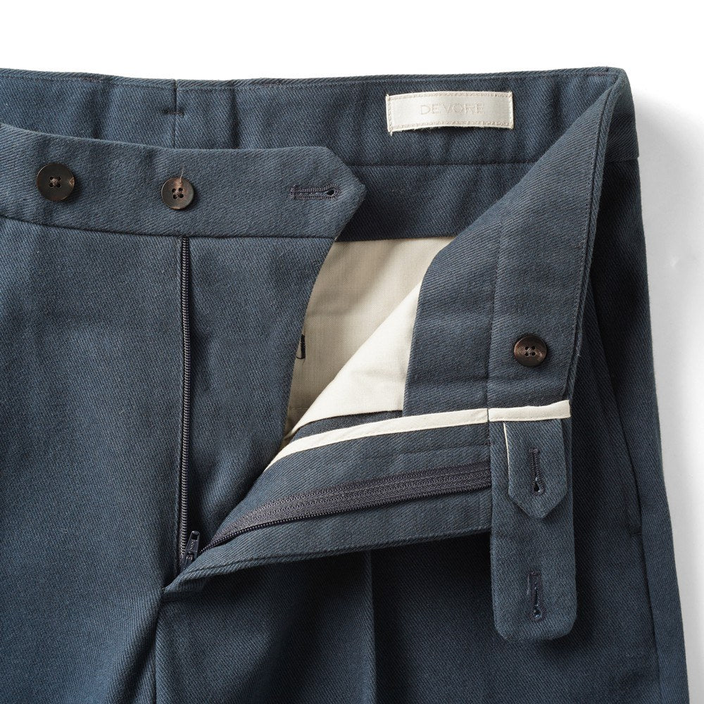 デヴォレ インチピット DEVORE incipit チノ セミワイド DVR5L-G1052 コットンツイル カーキ ブルー 25秋冬 メンズ チノパン パンツ ストレッチ テーパード イタリア