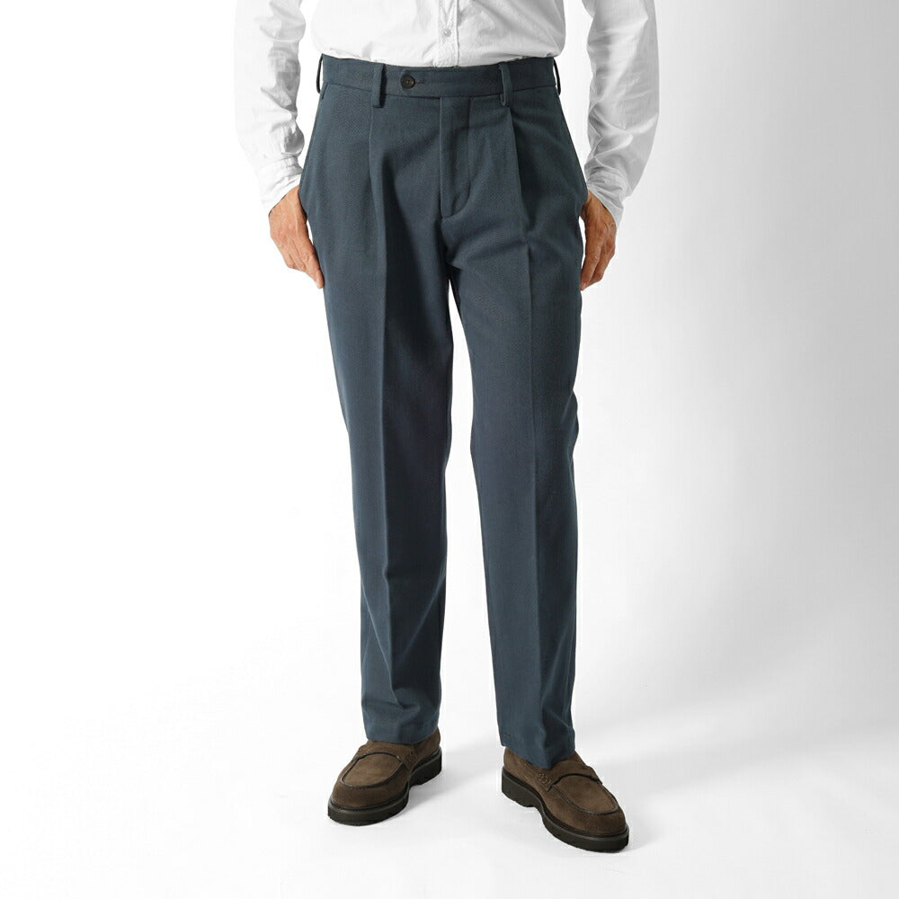 デヴォレ インチピット DEVORE incipit チノ セミワイド DVR5L-G1052 コットンツイル カーキ ブルー 25秋冬 メンズ チノパン パンツ ストレッチ テーパード イタリア