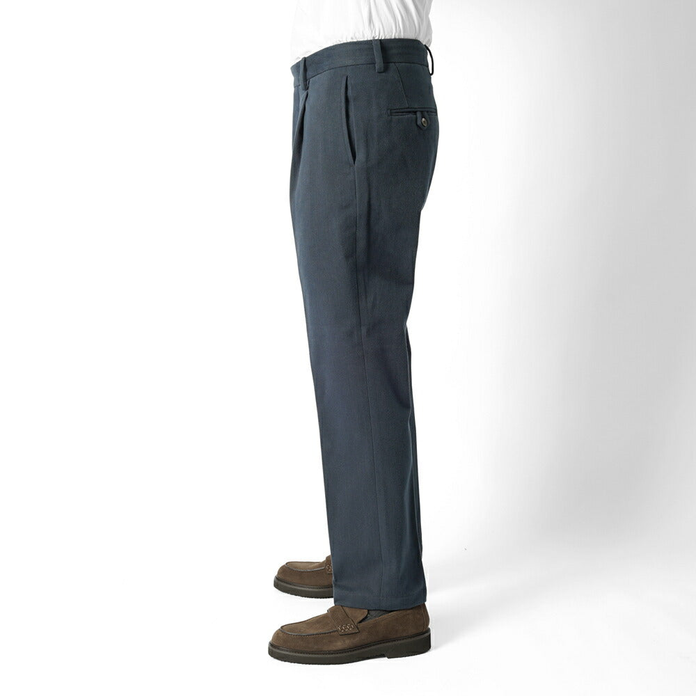 デヴォレ インチピット DEVORE incipit チノ セミワイド DVR5L-G1052 コットンツイル カーキ ブルー 25秋冬 メンズ チノパン パンツ ストレッチ テーパード イタリア