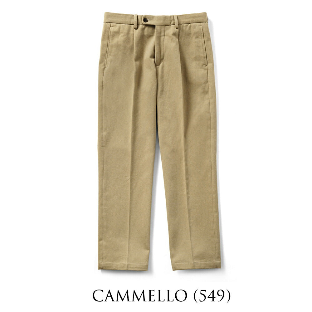 デヴォレ インチピット DEVORE incipit チノ セミワイド DVR5L-G1052 コットンツイル カーキ ブルー 25秋冬 メンズ チノパン パンツ ストレッチ テーパード イタリア