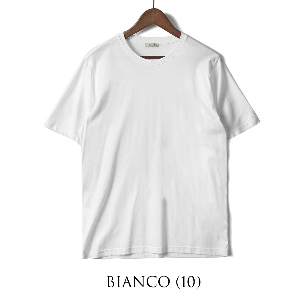 バルバッティ BARBATI Tシャツ 半袖 クルーネック EJ-B141 125028 ネイビー ブラック ホワイト カーキグリーン コットン 綿 25春夏 メンズ シンプル ブランド 無地 スリム 薄手 春 夏 カットソー カジュアル インナー メンズTシャツ 黒 白 イタリア