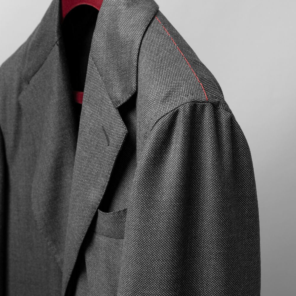 【返品不可】エルネスト ERNESTO ジャケット グレー DJP232311 C4124D / 5000 シングル テーラードジャケット 24秋冬 メンズ ビジネス ブランド サイドベンツ 高級 クラシコ イタリア 芯地なし