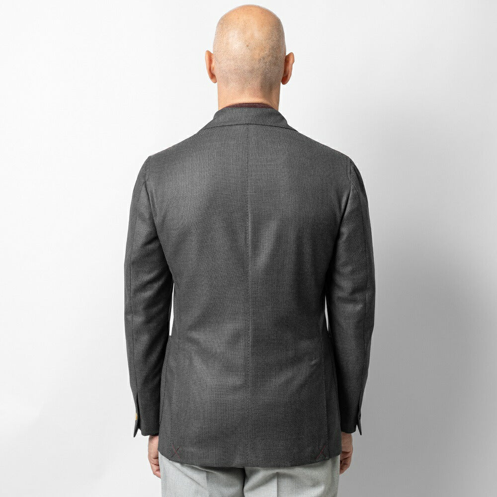 【返品不可】エルネスト ERNESTO ジャケット グレー DJP232311 C4124D / 5000 シングル テーラードジャケット 24秋冬 メンズ ビジネス ブランド サイドベンツ 高級 クラシコ イタリア 芯地なし