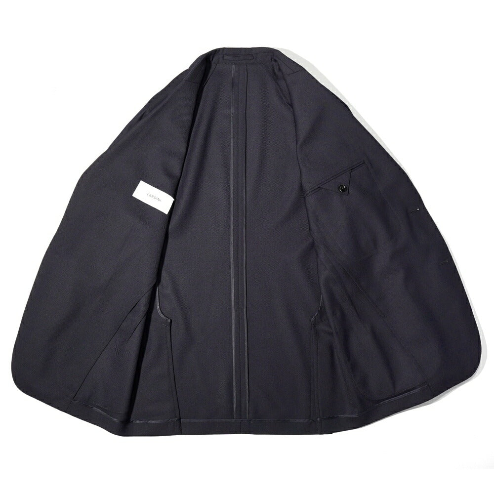 ラルディーニ LARDINI ジャケット ホップサック ROMA ローマ ネイビー ES6202E-ESEL64703 25SS 25春夏 シングル テーラードジャケット ホップサック ウール メンズ ビジネス ブランド開き見せ 2ボタンシングル サイドベンツ 高級 クラシコ イタリア