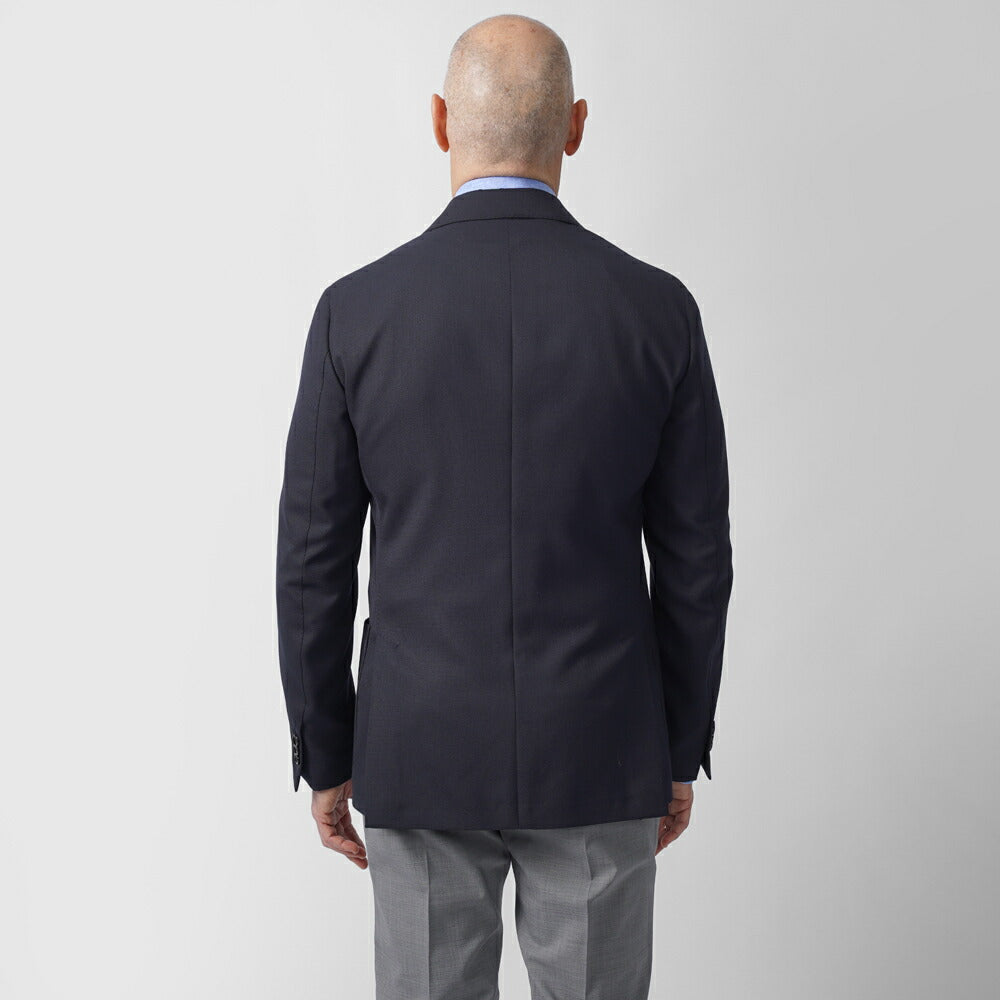 ラルディーニ LARDINI ジャケット ホップサック ROMA ローマ ネイビー ES6202E-ESEL64703 25SS 25春夏 シングル テーラードジャケット ホップサック ウール メンズ ビジネス ブランド開き見せ 2ボタンシングル サイドベンツ 高級 クラシコ イタリア