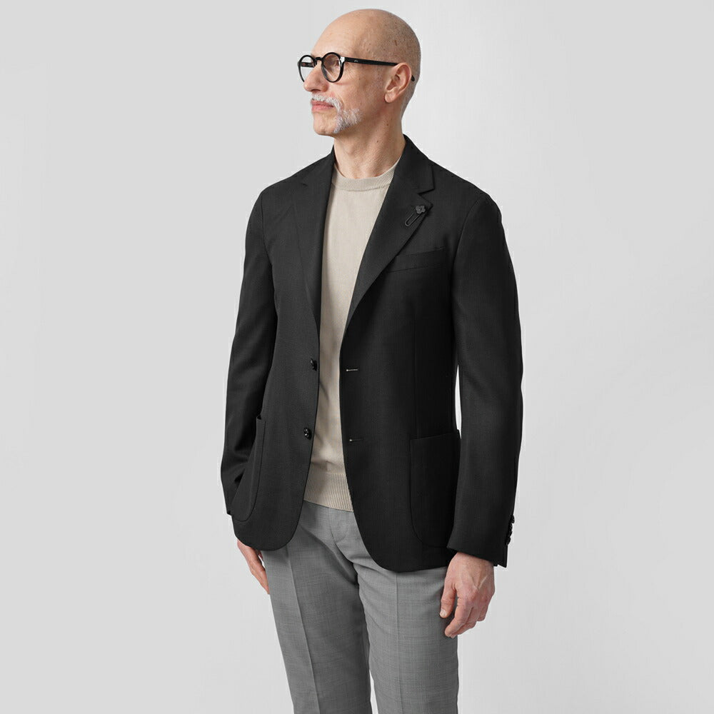 ラルディーニ LARDINI ジャケット ブラック ES949E-ESIF64504 25SS 25