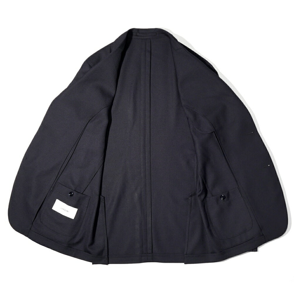 ラルディーニ LARDINI ジャケット ネイビー ES949E-ESEL64703 25SS 25春夏 シングル テーラードジャケット ホップサック ウール ポリエステル メンズ ビジネス ブランド開き見せ 2ボタンシングル サイドベンツ 高級 クラシコ イタリア