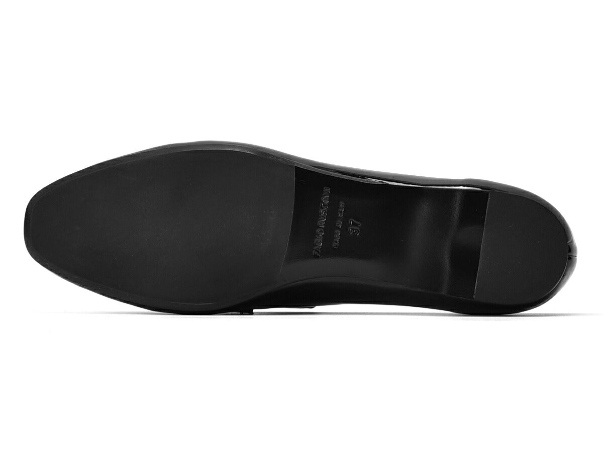 ファビオルスコーニ fabio rusconi ローファー 5072 エナメル ブラック フラット フラットヒール レディース ビットローファー ビット 付き レザーシューズ 本革 柔らかい 大人 パンプス ぺたんこシューズ ぺたんこ 疲れない ローヒール エナメルローファー 本革靴