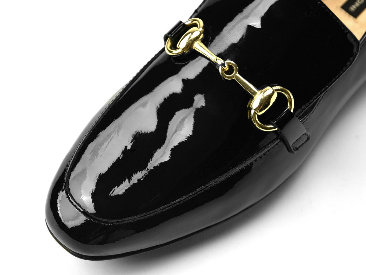 ファビオルスコーニ fabio rusconi ローファー 5072 エナメル ブラック フラット フラットヒール レディース ビットローファー ビット 付き レザーシューズ 本革 柔らかい 大人 パンプス ぺたんこシューズ ぺたんこ 疲れない ローヒール エナメルローファー 本革靴