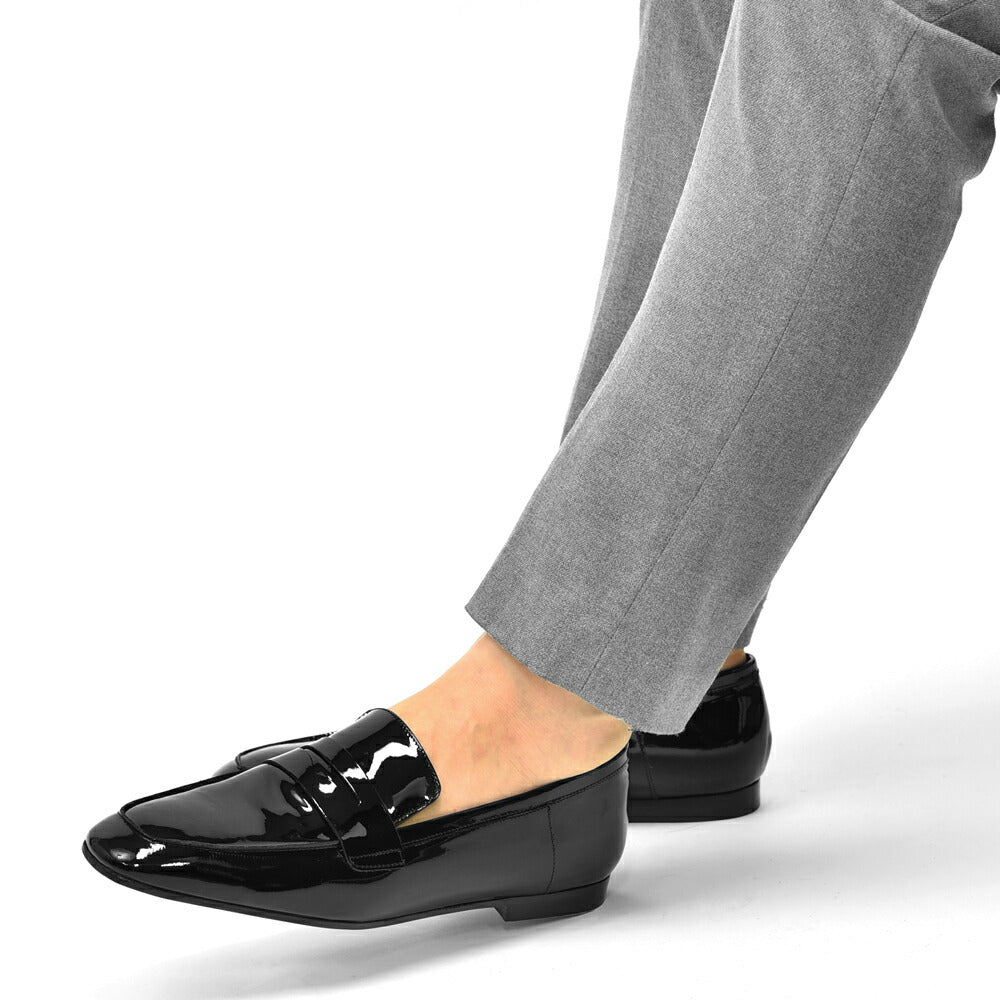 ファビオルスコーニ fabio rusconi ローファー 4057 エナメル ブラック VERNICE フラット レディース コインローファー フラットヒール ローヒール レディース 大人 やわらかい 疲れにくい 長時間 本革 柔らかい レザー レザーシューズ シンプル 柔らかい靴