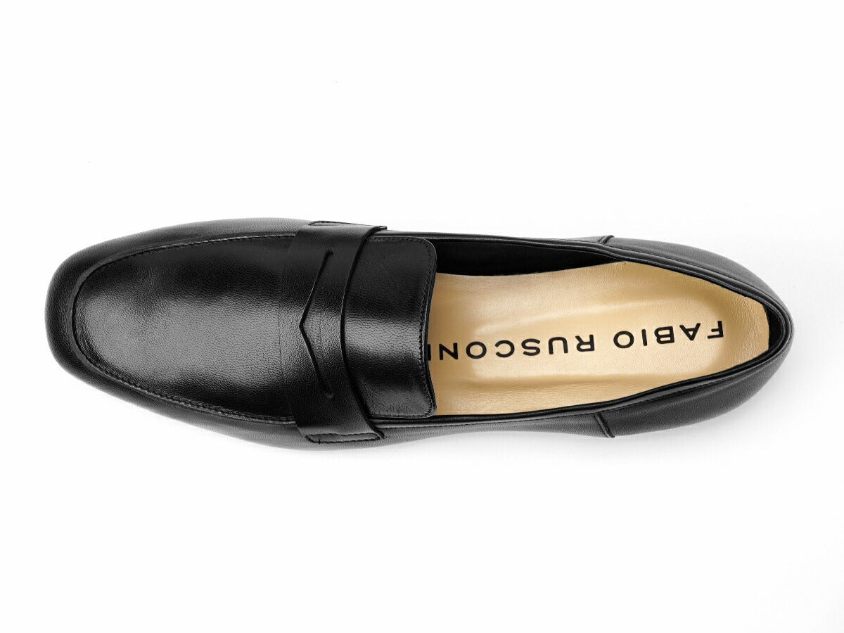 ファビオルスコーニ fabio rusconi ローファー 4057 レザー NATUR ブラック フラット レディース コインローファー フラットヒール ローヒール レディース 大人 やわらかい 疲れにくい 長時間 本革 柔らかい 牛革 レザー レザーシューズ シンプル 柔らかい靴
