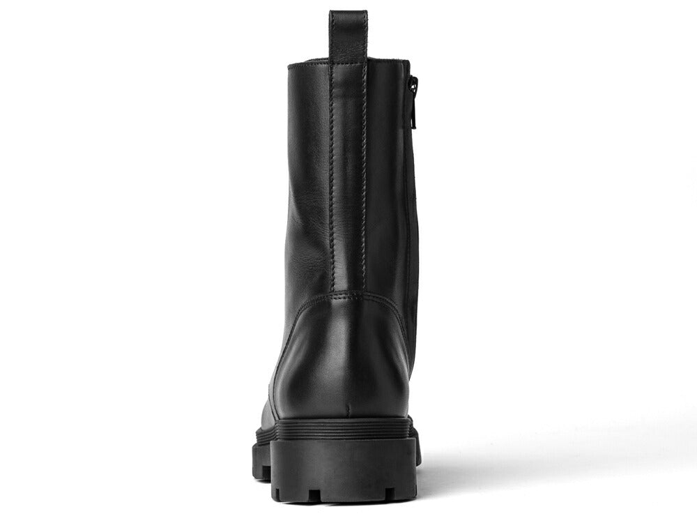 ファビオルスコーニ fabio rusconi レースアップブーツ 5845 レザー きれいめ レースアップ ブーツ レディース 本革 厚底 トラックソール ブーツ タンクソール 軽量 疲れない 歩きやすい 柔らかい 牛革 シンプル おしゃれ 大きいサイズ 靴 レディースブーツ 本革靴 ブラック