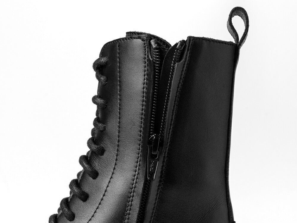 ファビオルスコーニ fabio rusconi レースアップブーツ 5845 レザー きれいめ レースアップ ブーツ レディース 本革 厚底 トラックソール ブーツ タンクソール 軽量 疲れない 歩きやすい 柔らかい 牛革 シンプル おしゃれ 大きいサイズ 靴 レディースブーツ 本革靴 ブラック