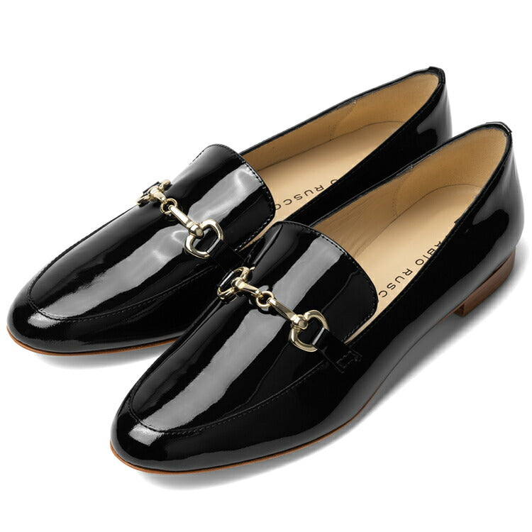 ファビオルスコーニ fabio rusconi ローファー 5015 VERNICE エナメル 本革レディース靴 ブラック フラット ビット レディース ビットローファー レザーシューズ 本革 柔らかい 大人 パンプス ぺたんこシューズ ぺたんこ 疲れない ローヒール