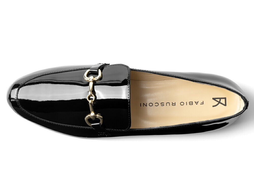 ファビオルスコーニ fabio rusconi ローファー 5015 VERNICE エナメル 本革レディース靴 ブラック フラット ビット レディース ビットローファー レザーシューズ 本革 柔らかい 大人 パンプス ぺたんこシューズ ぺたんこ 疲れない ローヒール