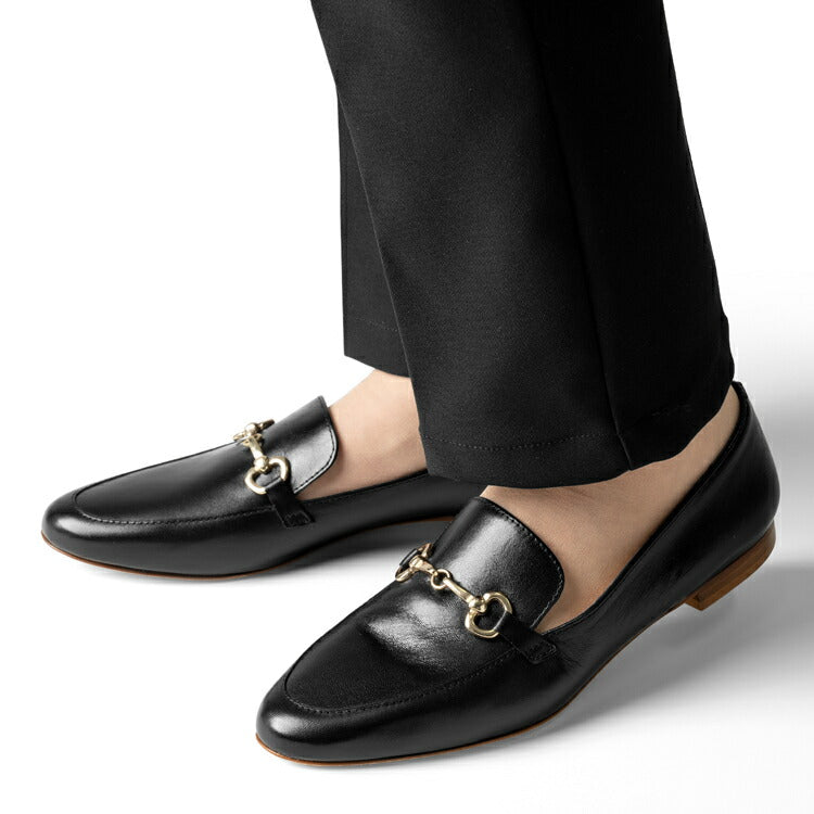 ファビオルスコーニ fabio rusconi ローファー 5015 NATUR レザー 本革レディース靴 ブラック フラット ビット レディース ビットローファー レザーシューズ 本革 柔らかい 大人 パンプス ぺたんこシューズ ぺたんこ 疲れない ローヒール