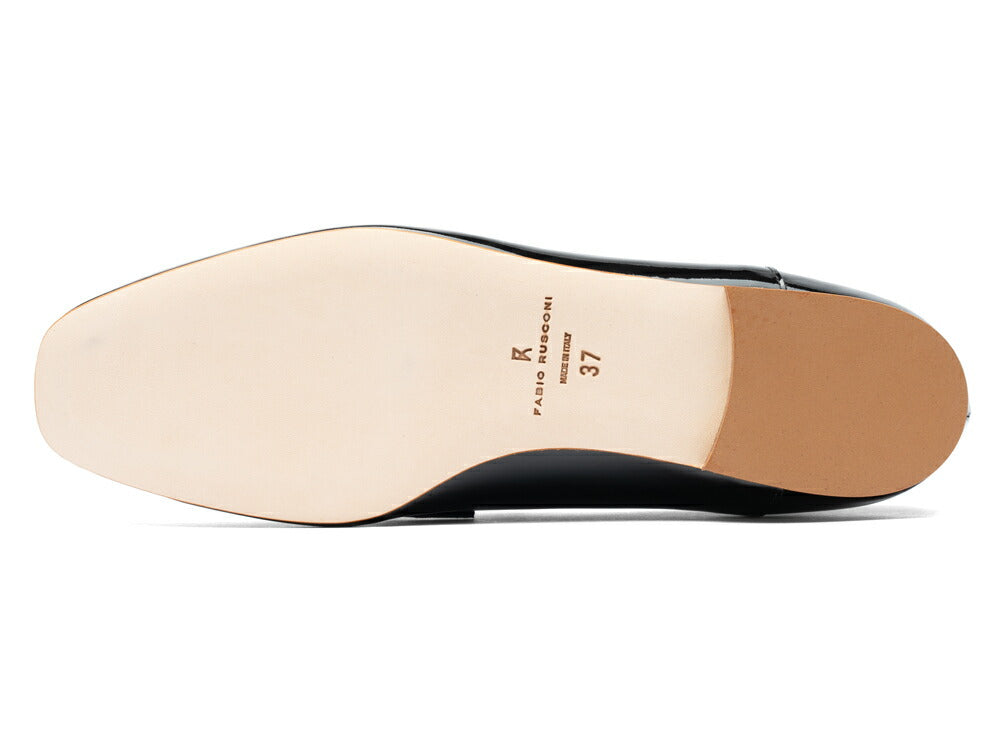 ファビオルスコーニ fabio rusconi ローファー 4057 エナメル ブラック VERNICE ベージュソール フラット レディース コインローファー フラットヒール ローヒール レディース 大人 やわらかい 疲れにくい 長時間 本革 柔らかい 牛革 レザー レザーシューズ シンプル
