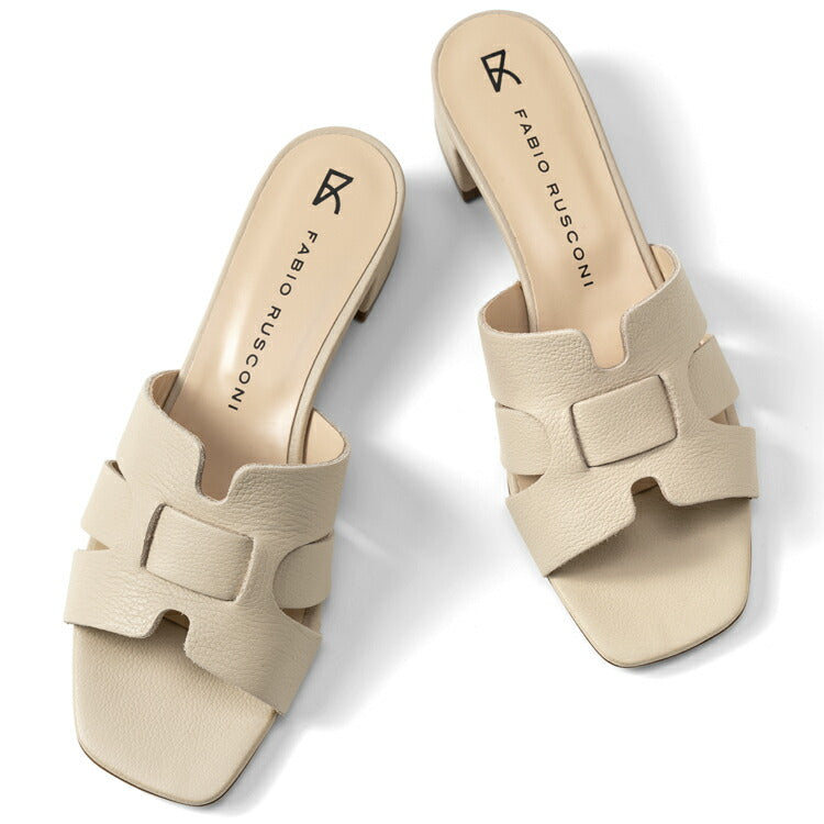 ファビオルスコーニ fabio rusconi サンダル 7021 DOLLARINO レザー ヒール 本革 レディース ベージュ SAND レザーサンダル 柔らかい 大人 レディースサンダル 春夏 夏 歩きやすい ブランド おしゃれ 疲れない ローヒール カーフレザー