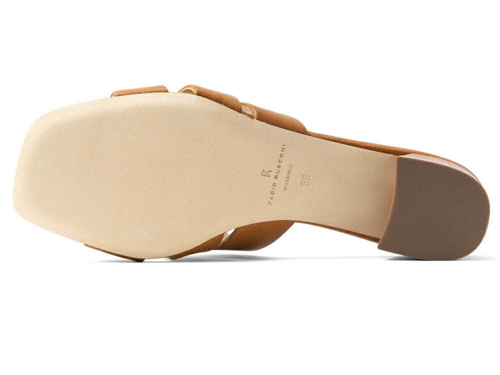 ファビオルスコーニ fabio rusconi サンダル 7021 MALAGA レザー ヒール 本革 レディース ブラウン CUOIO レザーサンダル 柔らかい 大人 レディースサンダル 春夏 夏 歩きやすい ブランド おしゃれ 疲れない ローヒール カーフレザー