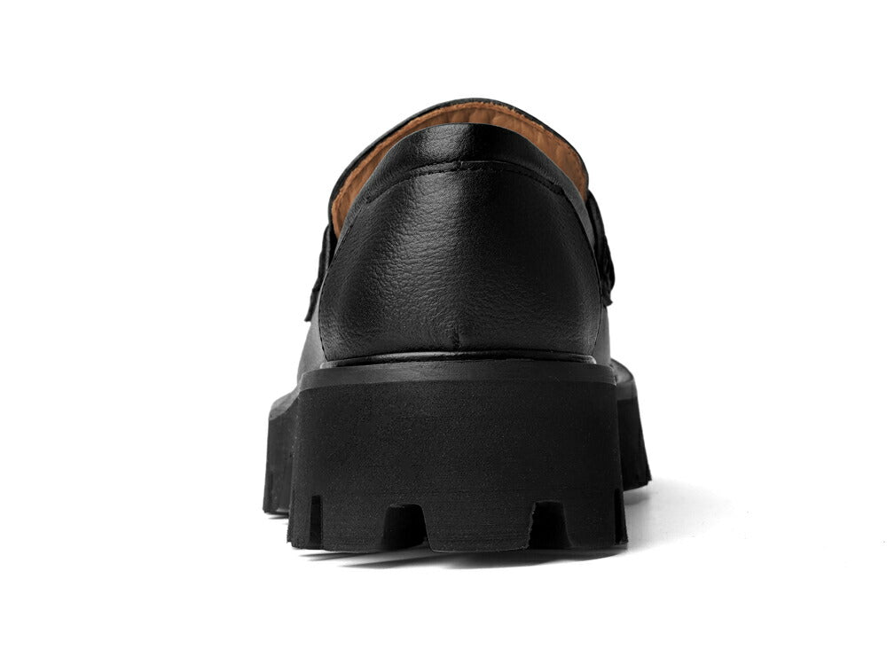 ファビオルスコーニ fabio rusconi ローファー 厚底 MQ2633 OMEGA NERO レザー ブラック レディース コインローファー 厚底ソール トラックソール タンクソール チャンキーソール シンプル 本革 柔らかい 疲れない 歩きやすい 厚底ローファー レディース靴 イタリア